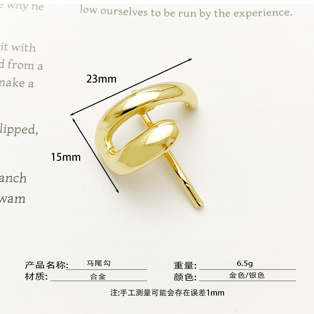 Japanese and Korean headdress accessories hairpins fashionable and simple small fresh ponytail hairpins for girls metal high-grade hair hooks and hair buckles