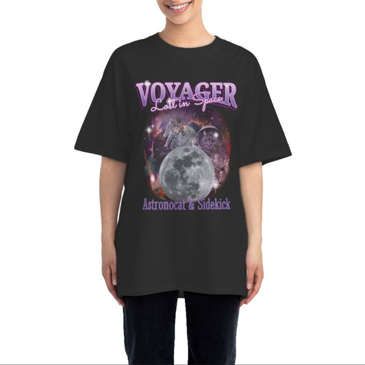 Cat Theme Space Graphic T-Shirt