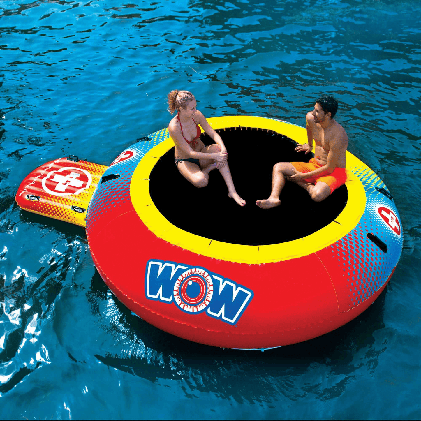 WOW Watersports Bouncer Inflatable Floating Trampoline and Boarding Platform