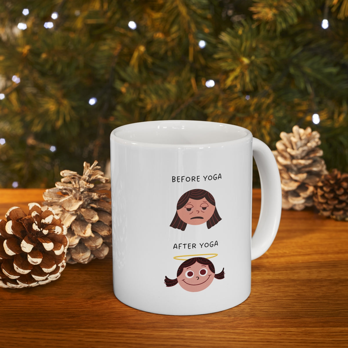 Before and After Yoga Novelty Mug
