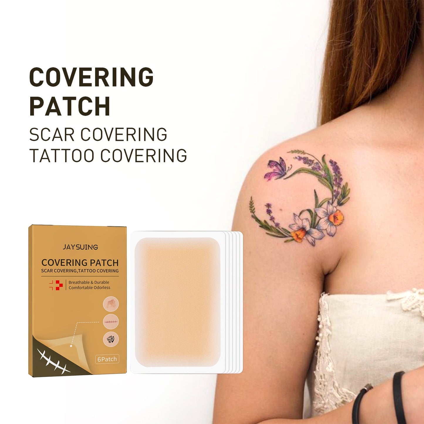 Invisible Concealer, Skin Concealer Tattoo Scar Cover Invisible Waterproof Skin Tone Cover