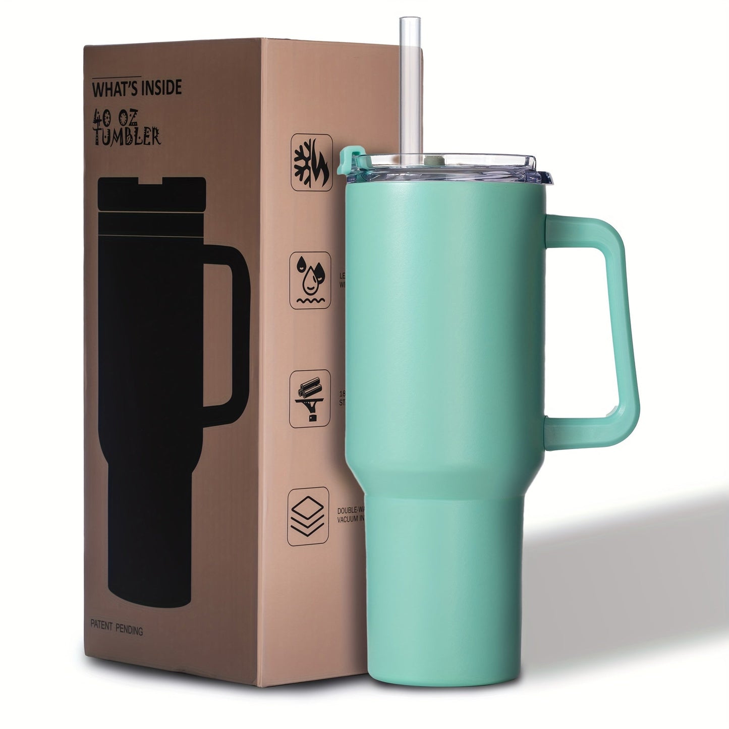 Gome Cow Print 40oz Tumbler Insulated with Handle  Straw