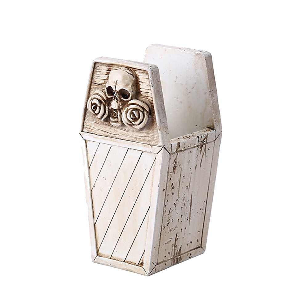 Flower Skeleton Makeup Brush Storage Box Desktop Pen Holder
