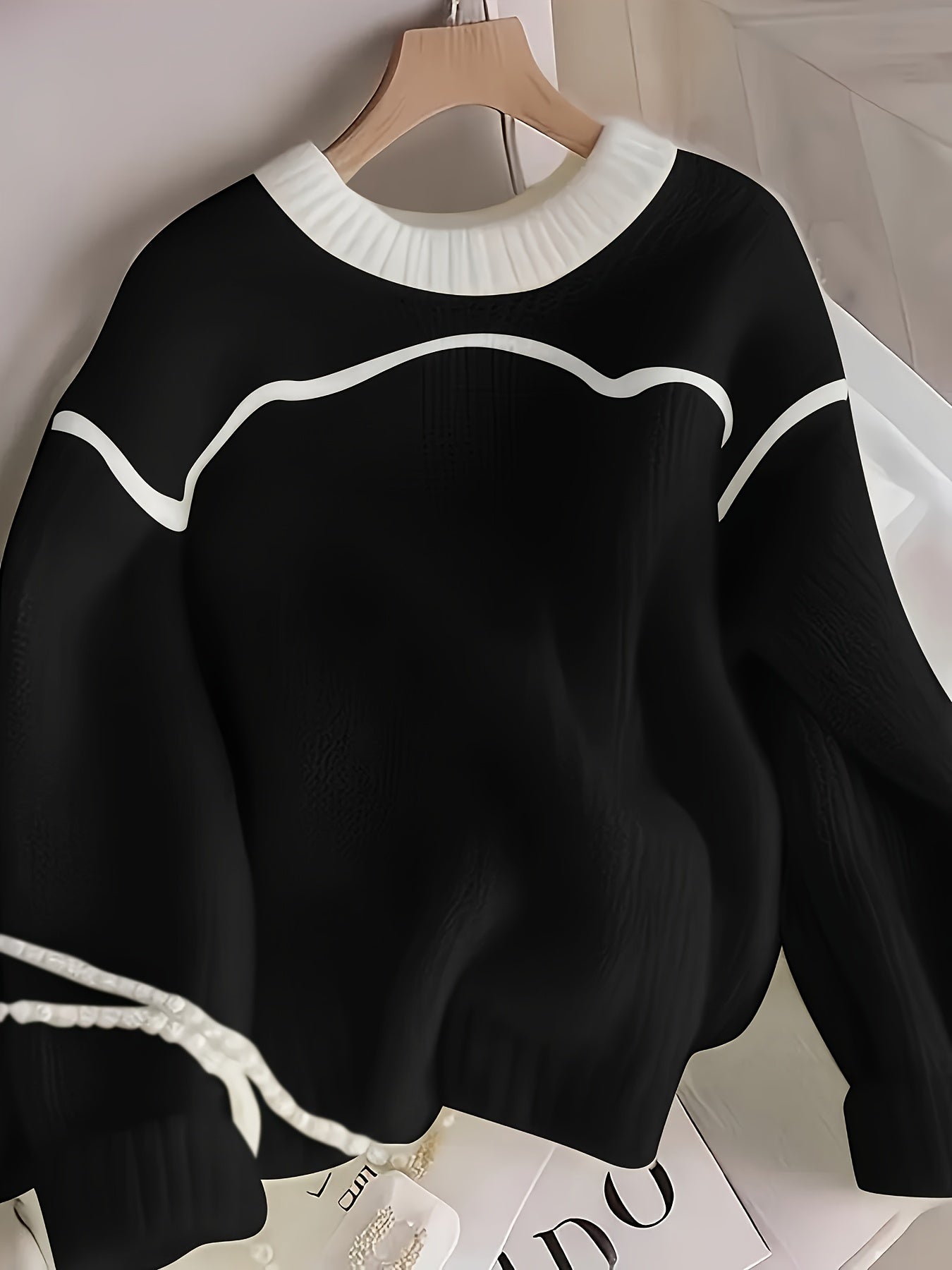 Elegant Plus Size Loose Fit Cozy Knit Sweater