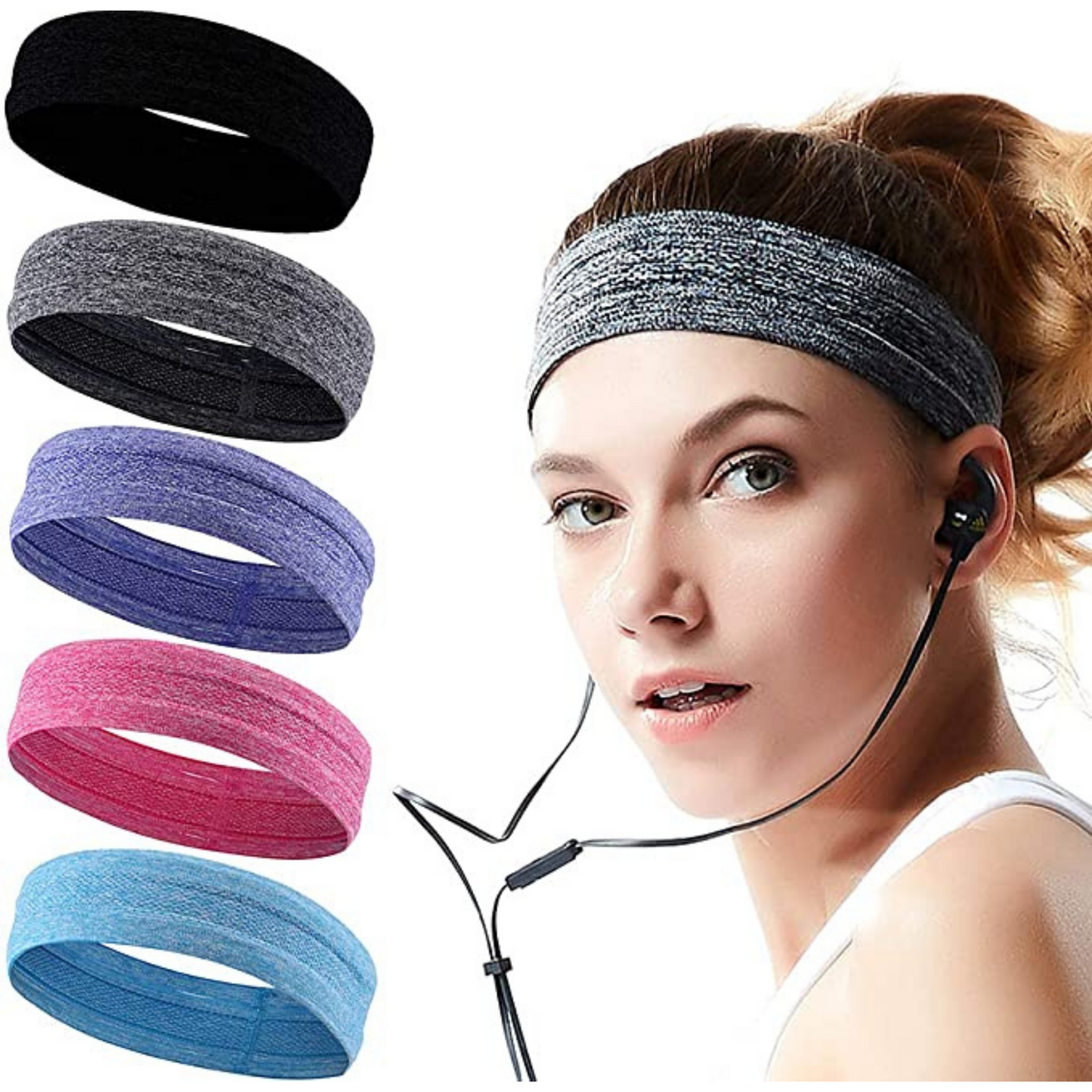JupiterGear Sport and Fitness Sweat Wicking Fitness Headband  for Yoga, Running and Exercise