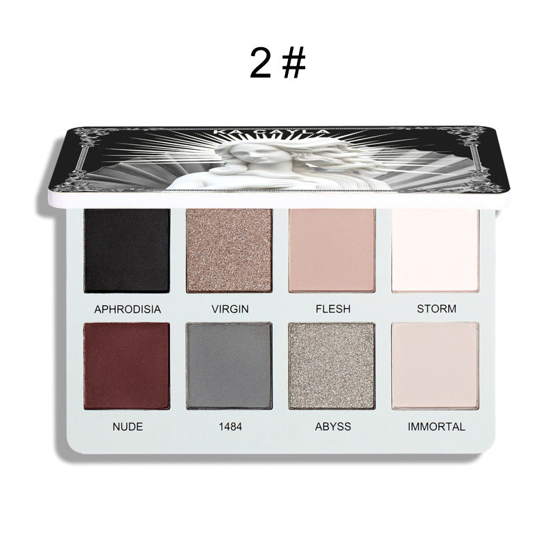 KA CAYLA 8 Colors Eyeshadow Palette EVA Matte Pearl Glitter Eyeshadow Palette