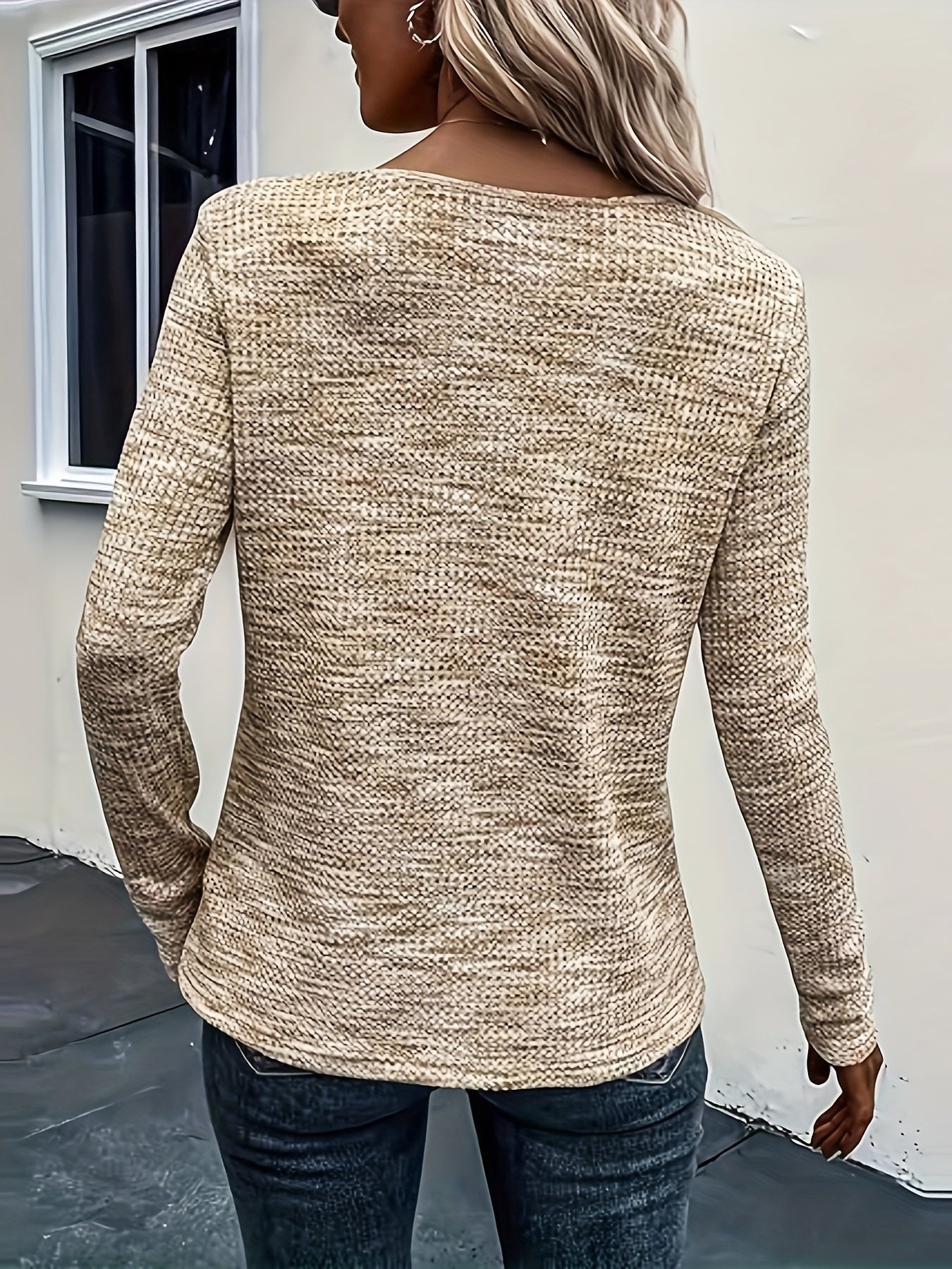 Chic VNeck Tee Elegant Soft Versatile Style