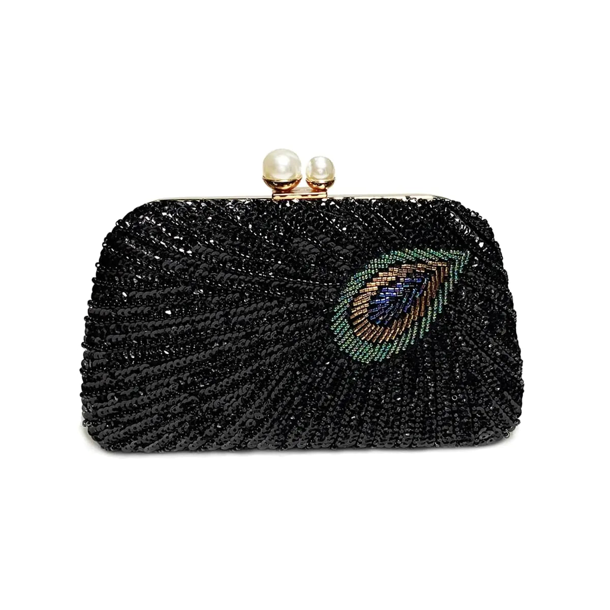 Vintage Beaded Sequin Clutch Purse Sparkly