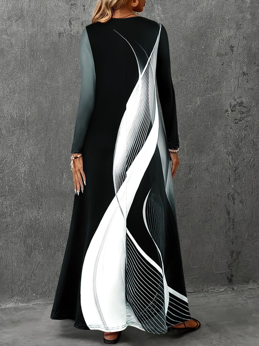 Chic Striped Long Sleeve Shirt Dress AllSeason Comfort