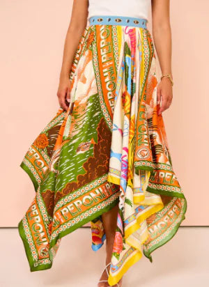 Irregular Printed Skirt for Women - Summer Casual Style