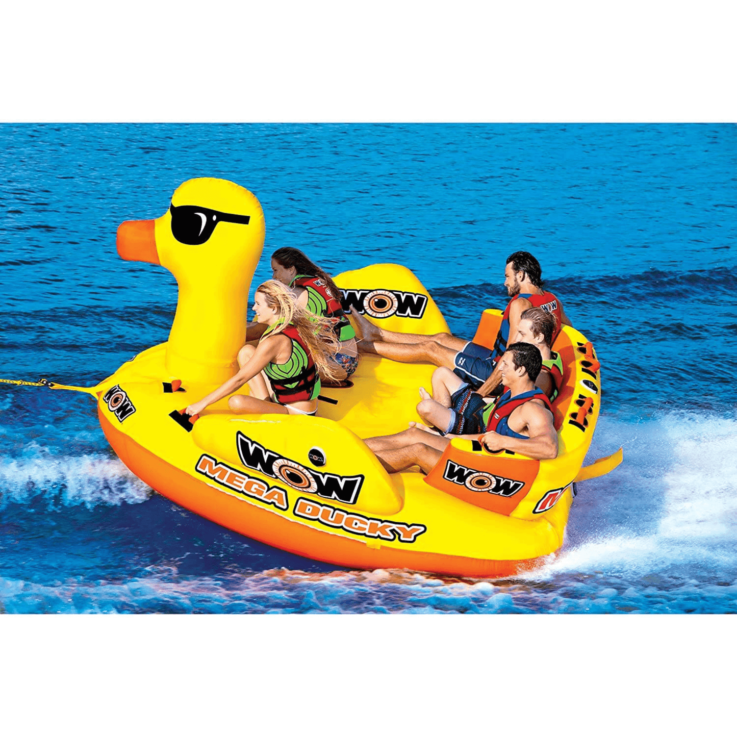 WOW Watersports Mega Ducky 5P Towable with Extra High Backrest