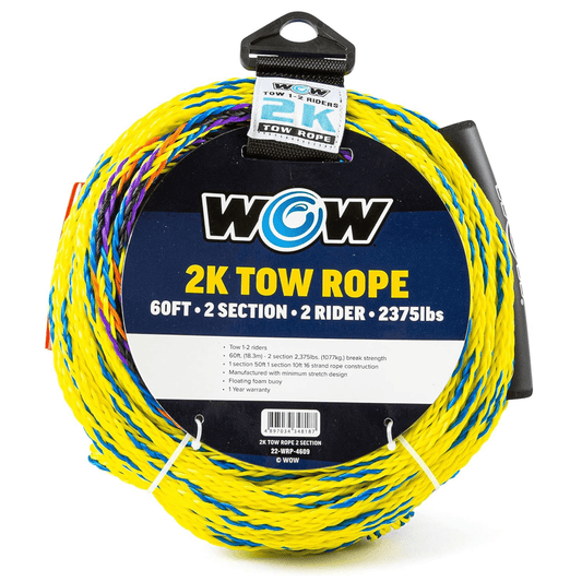 WOW Watersports 60ft 2-Rider 2K Tow Rope with 2 Sections