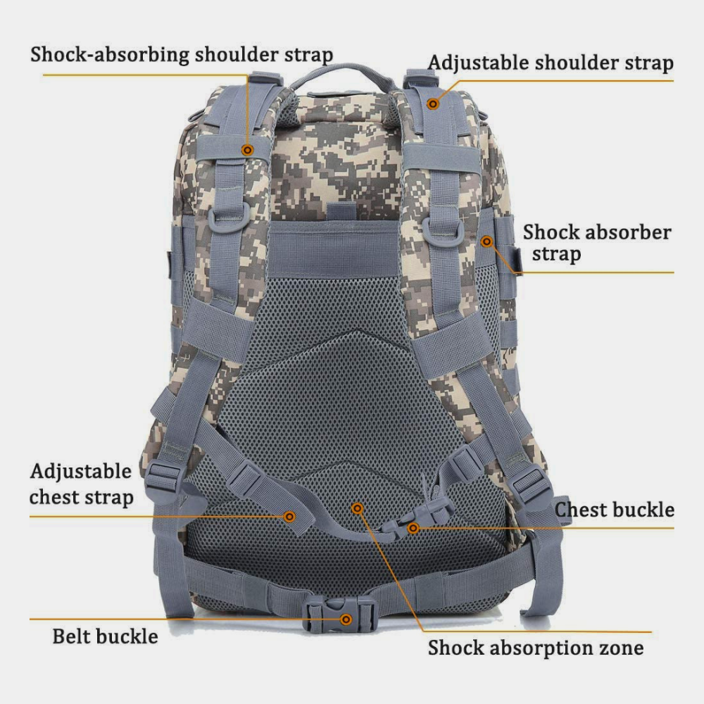 JupiterGear Military 3P Tactical 45L Backpack Army 3 Day Assault Pack Molle Bag Rucksack Range Bag