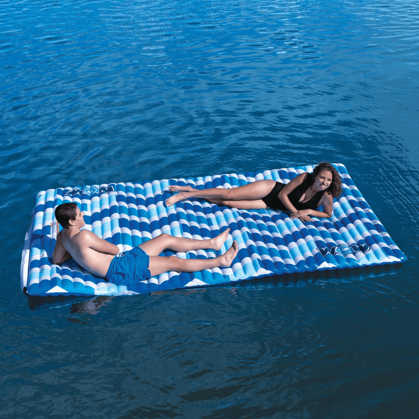 WOW Watersports Blue Chevron Water Walkway, Connects by Zipper
