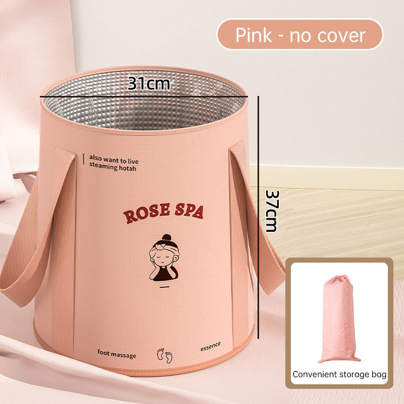 Foldable foot bath bag foot bath basin deep barrel over calf dormitory fumigation foot bath barrel household portable foot bath