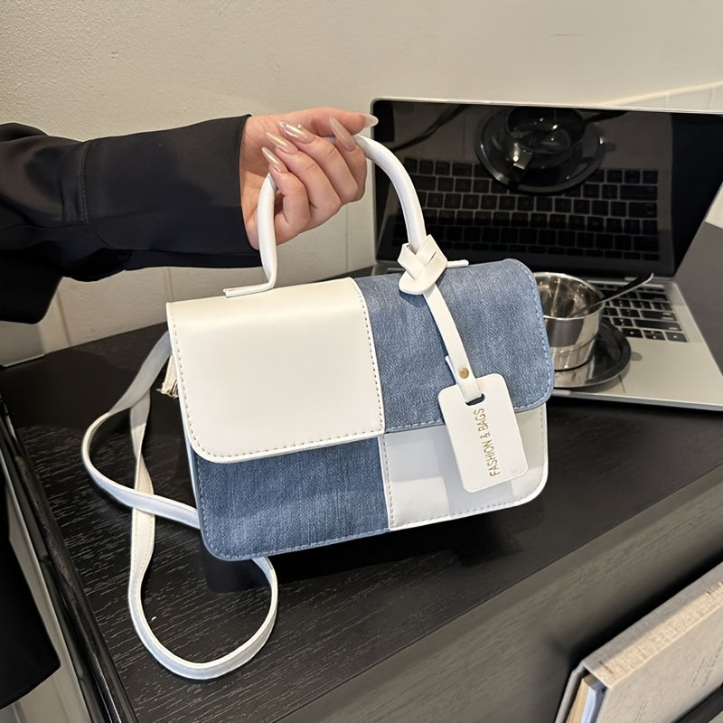 Chic Summer Commuter  Vacation Spliced Shoulder Crossbody Bag