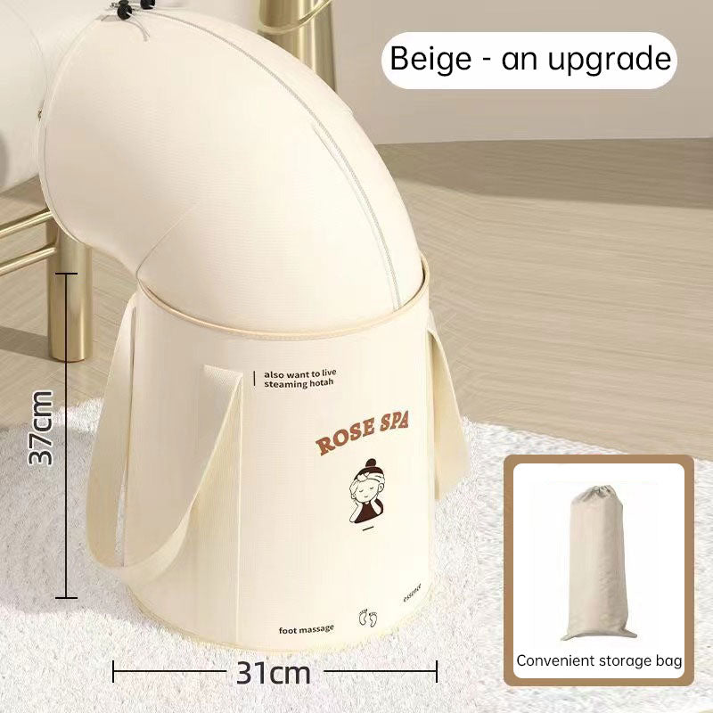 Foldable foot bath bag foot bath basin deep barrel over calf dormitory fumigation foot bath barrel household portable foot bath