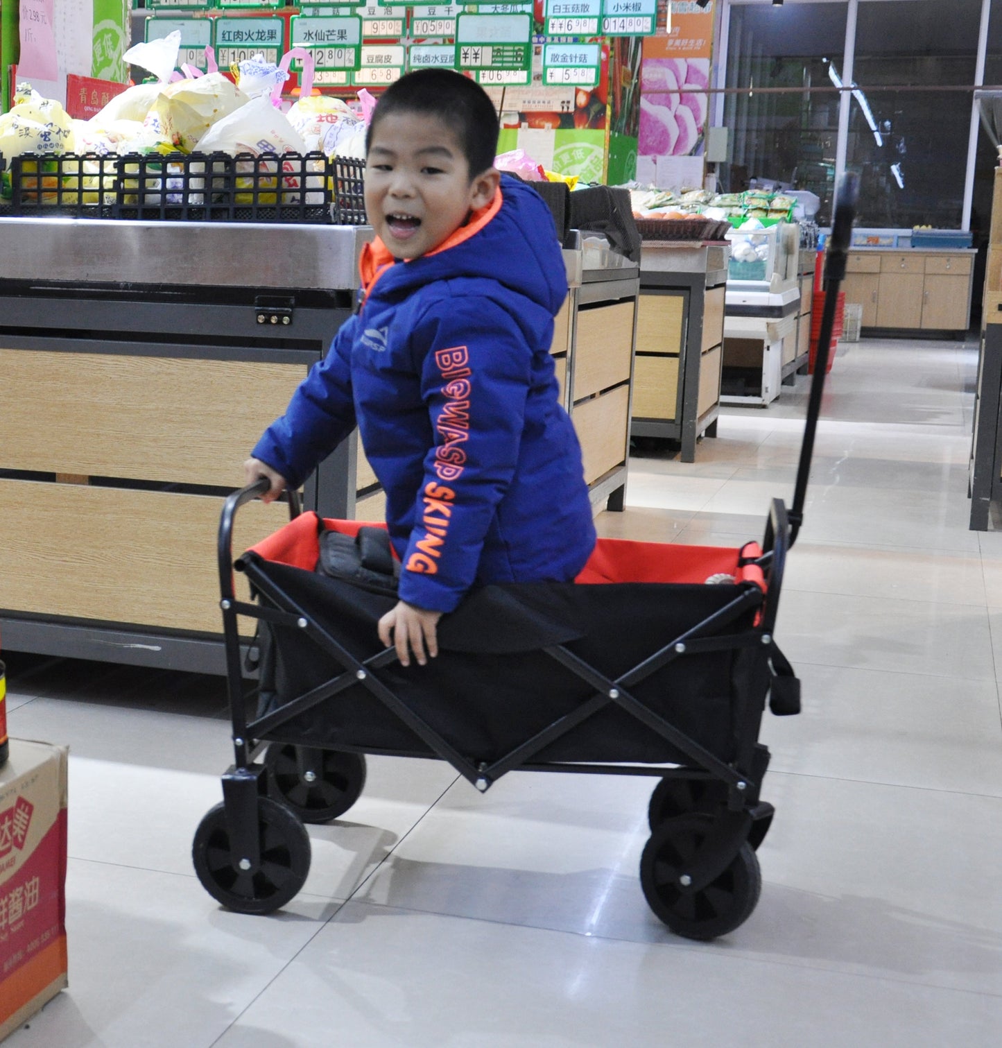 Folding Wagon Garden Shopping Beach Cart