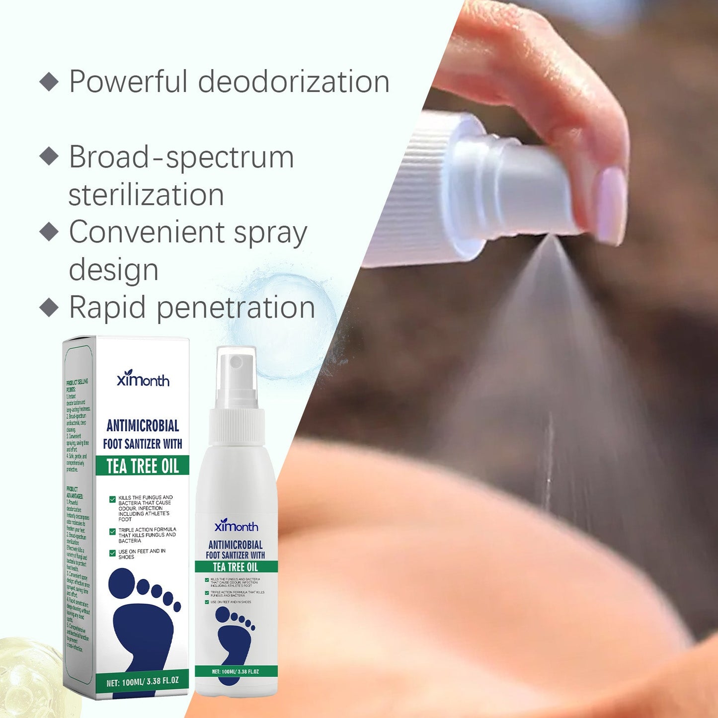 Foot Care Agent Foot Drying Deodorizer Heel Moisturizing Deodorizer