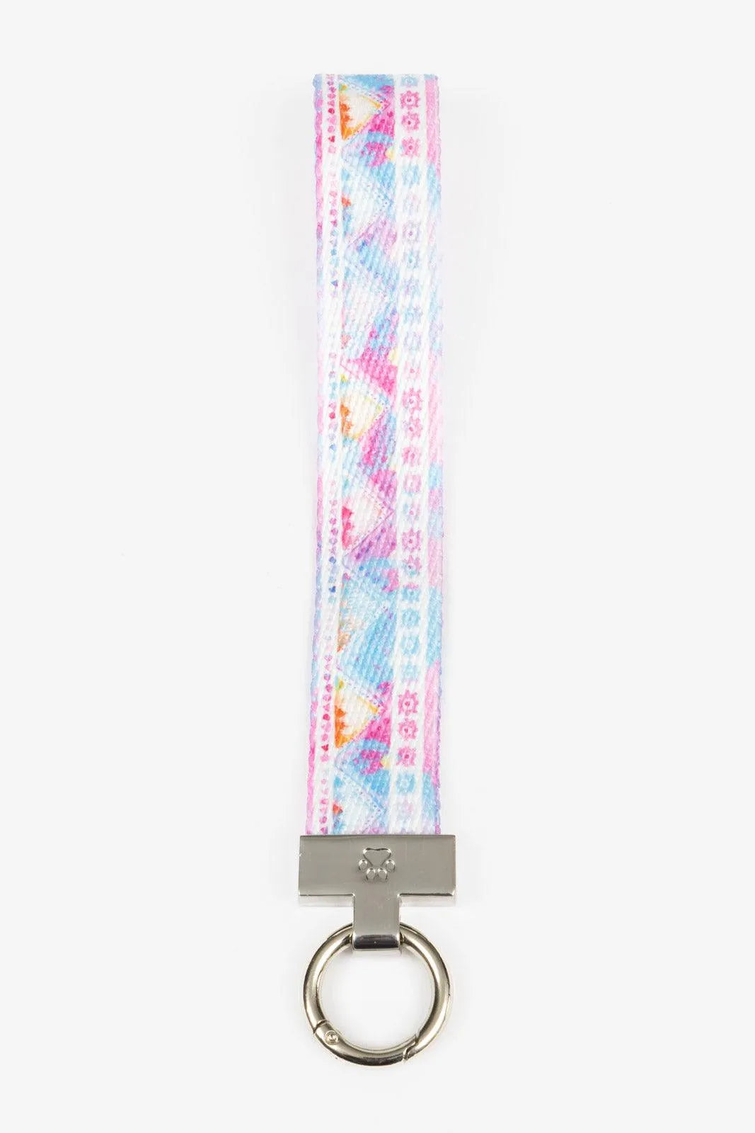 Pink and Blue Wristlet Keychain