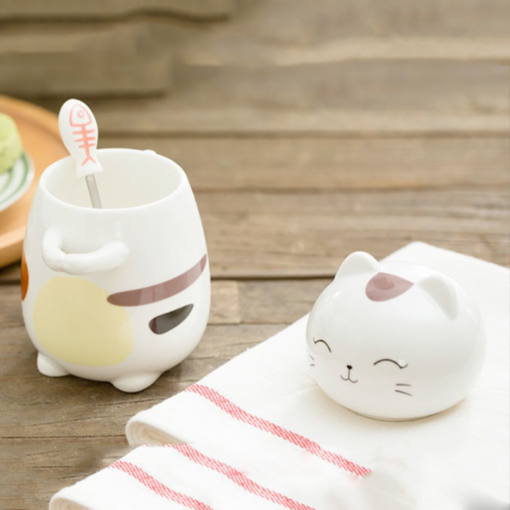 3D Cat Mug with Spoon Set