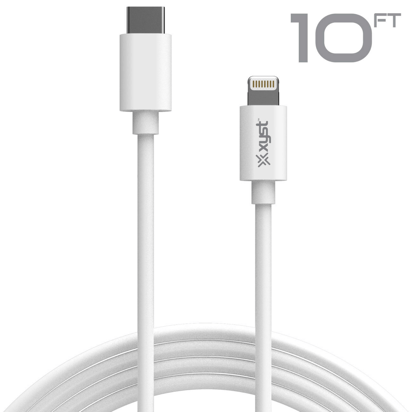 Xyst Charge and Sync USB-C to Lightning Cable 10Ft