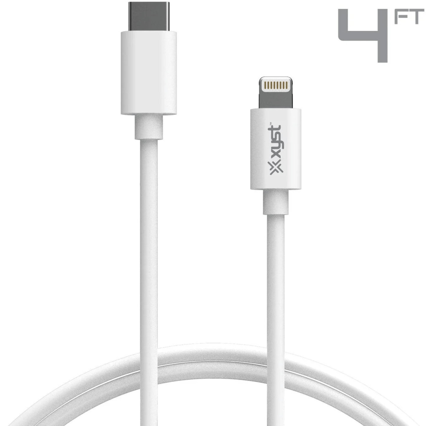 Xyst Charge and Sync USB-C to Lightning Cable 4Ft