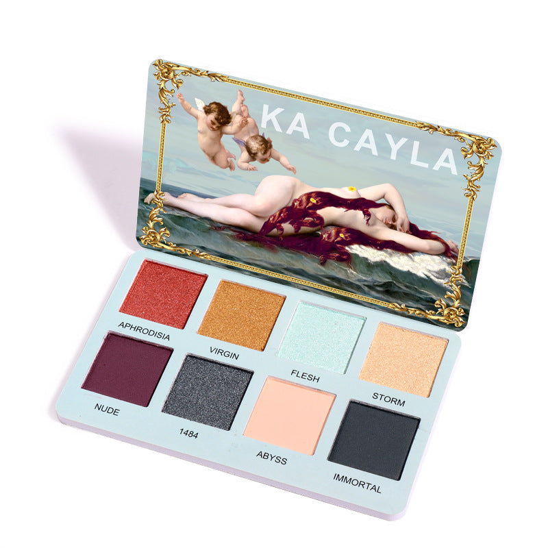 KA CAYLA 8 Colors Eyeshadow Palette EVA Matte Pearl Glitter Eyeshadow Palette