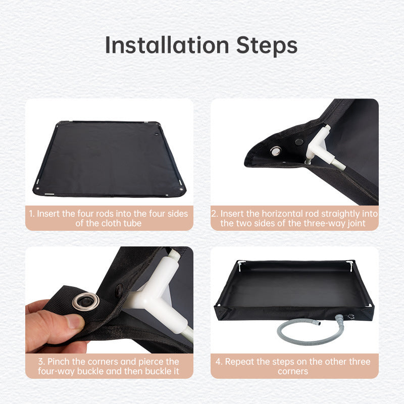 Folding Outdoor Camping Shower Tray Base  - for Pets & Travel