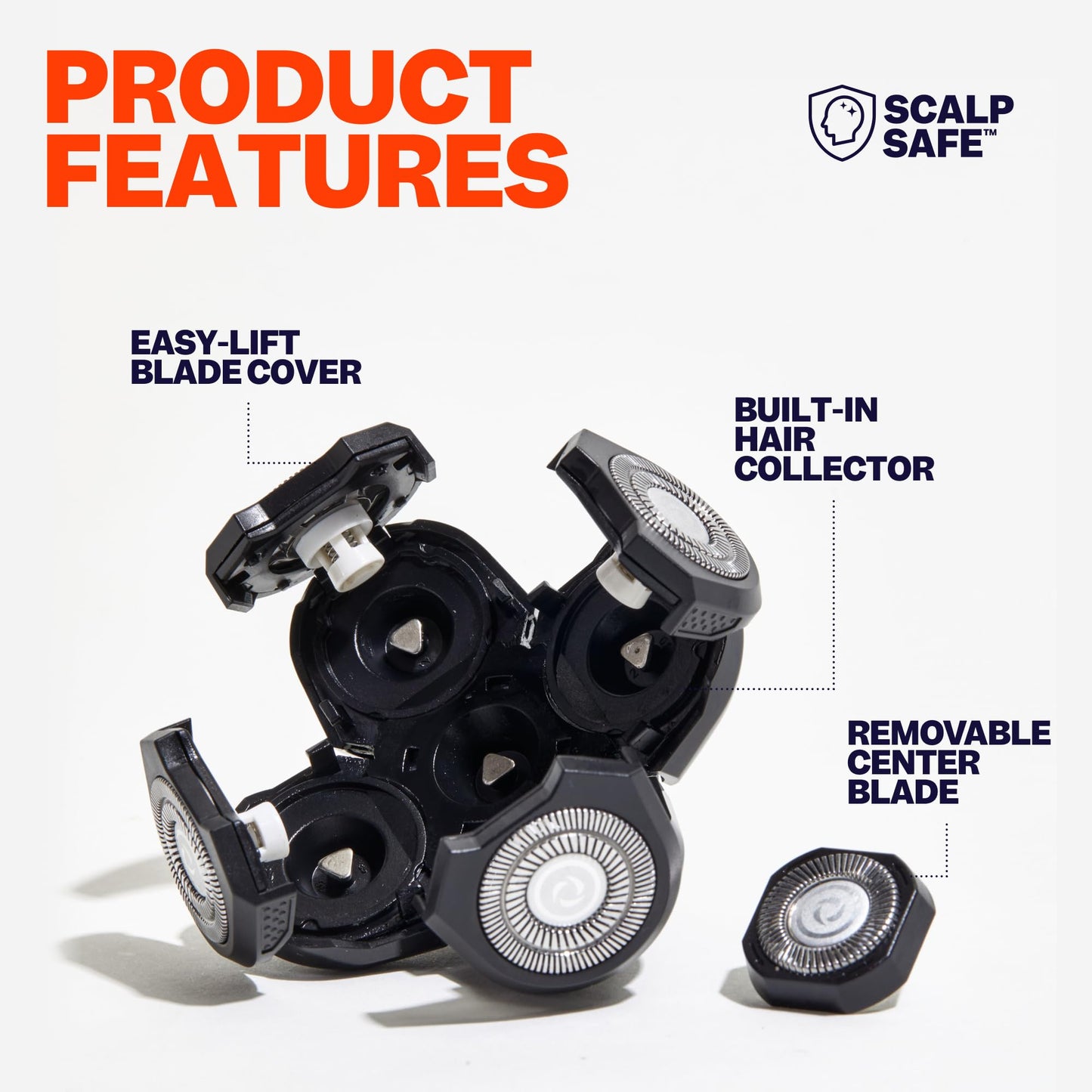 Freebird FlexSeries Blade 3 Pack Refills - No Irritation, Razor Bumps or Ingrown Hairs, Ultra-Sharp, Durable, ScalpSafe Design, QuickSnap Install, Replace Every 50 Shaves, Compatible with FlexSeries