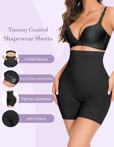 YADIFEN Tummy Control Shapewear Shorts Women Thigh Slimmer High Waisted Shapewear Women Girdles Shorts Shapewear Under Dress