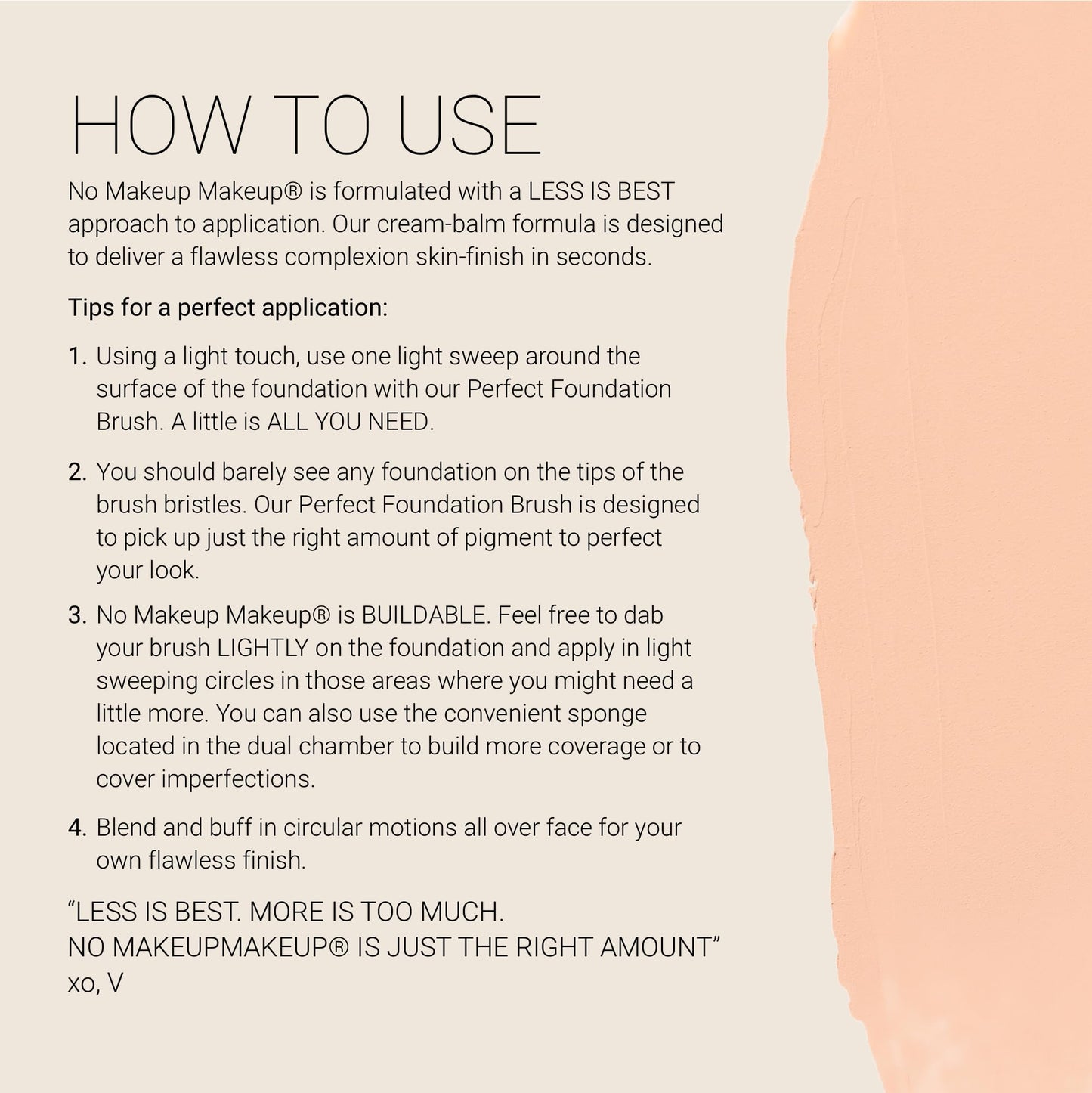 Foundation by No Makeup Makeup | Conceal & Correct with Long-Lasting, Buildable Formula & Lightweight Soft Finish | Cruelty-Free, Vegan, Fragrance-Free | Porcelain