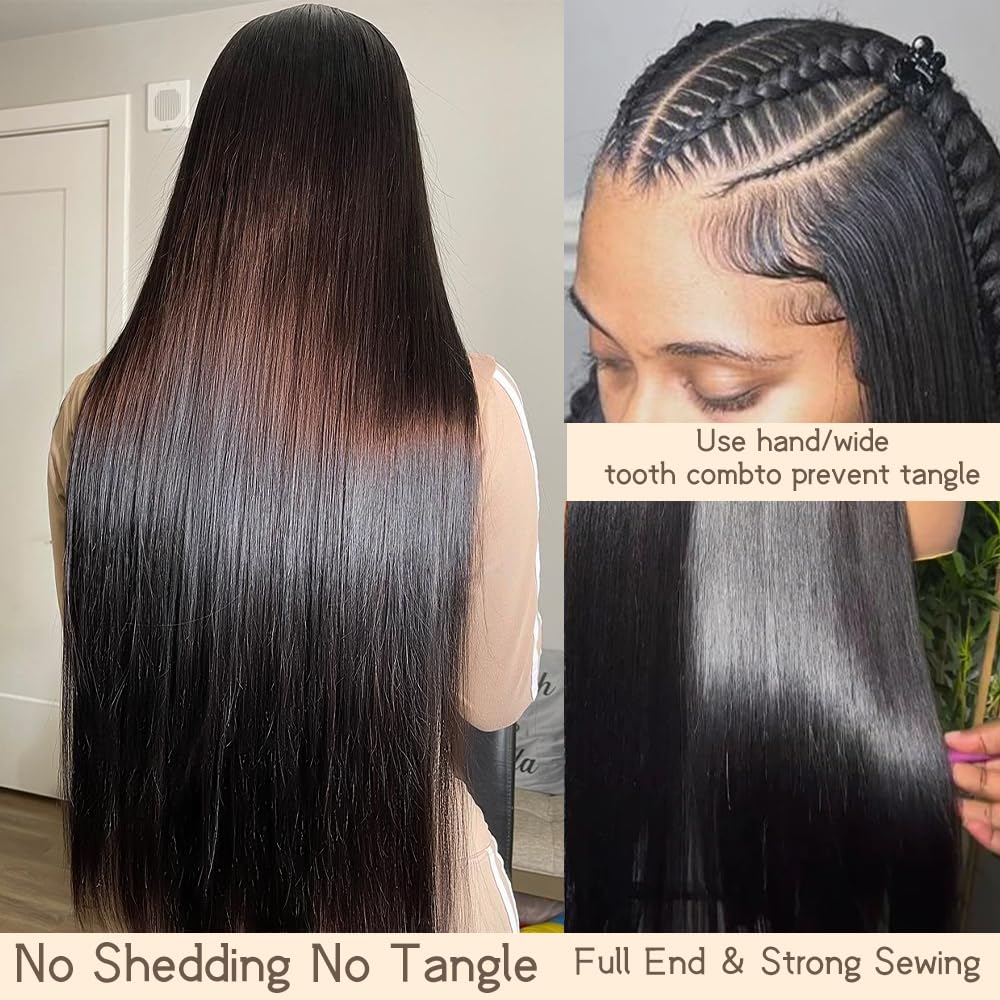 FLOLIFE Real Human Hair Wig 13x6 Lace Front Wigs Human Hair 28 Inch Straight Human Hair Wig with Baby Hair 200% Density HD Lace Front Wigs Human Hair Pre Plucked Frontal Glueless Wigs Human Hair