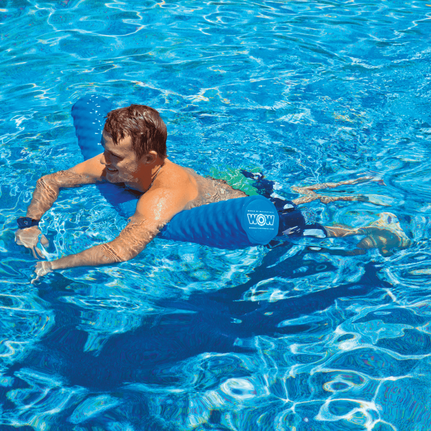 Wow Watersports WOW Dipped Foam Pool Noodle, Salt water and Pool Chemical Safe - Blue
