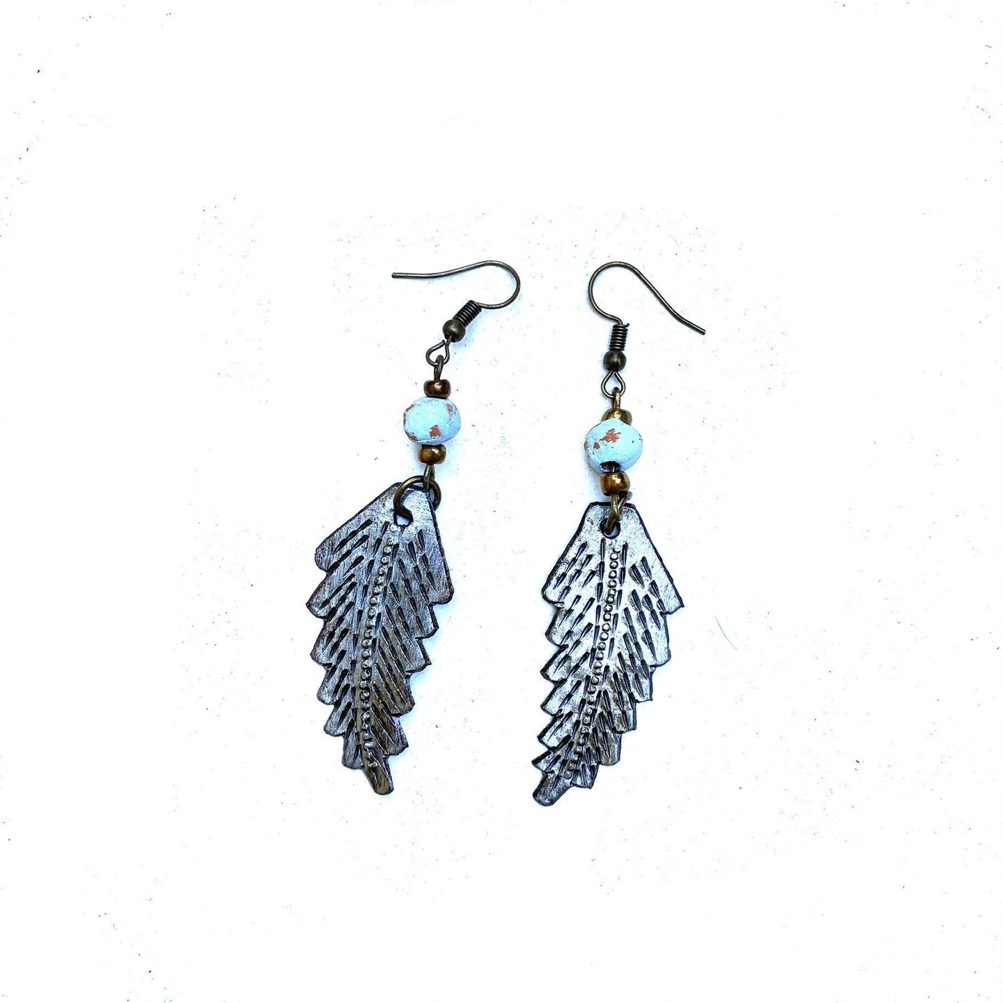 Metal Leaf Earrings