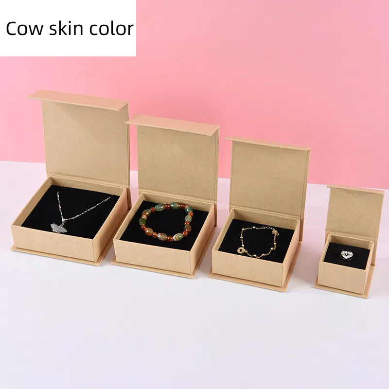 Flip up box jewelry packaging earrings rings necklaces storage gift boxes bracelets earrings paper boxes