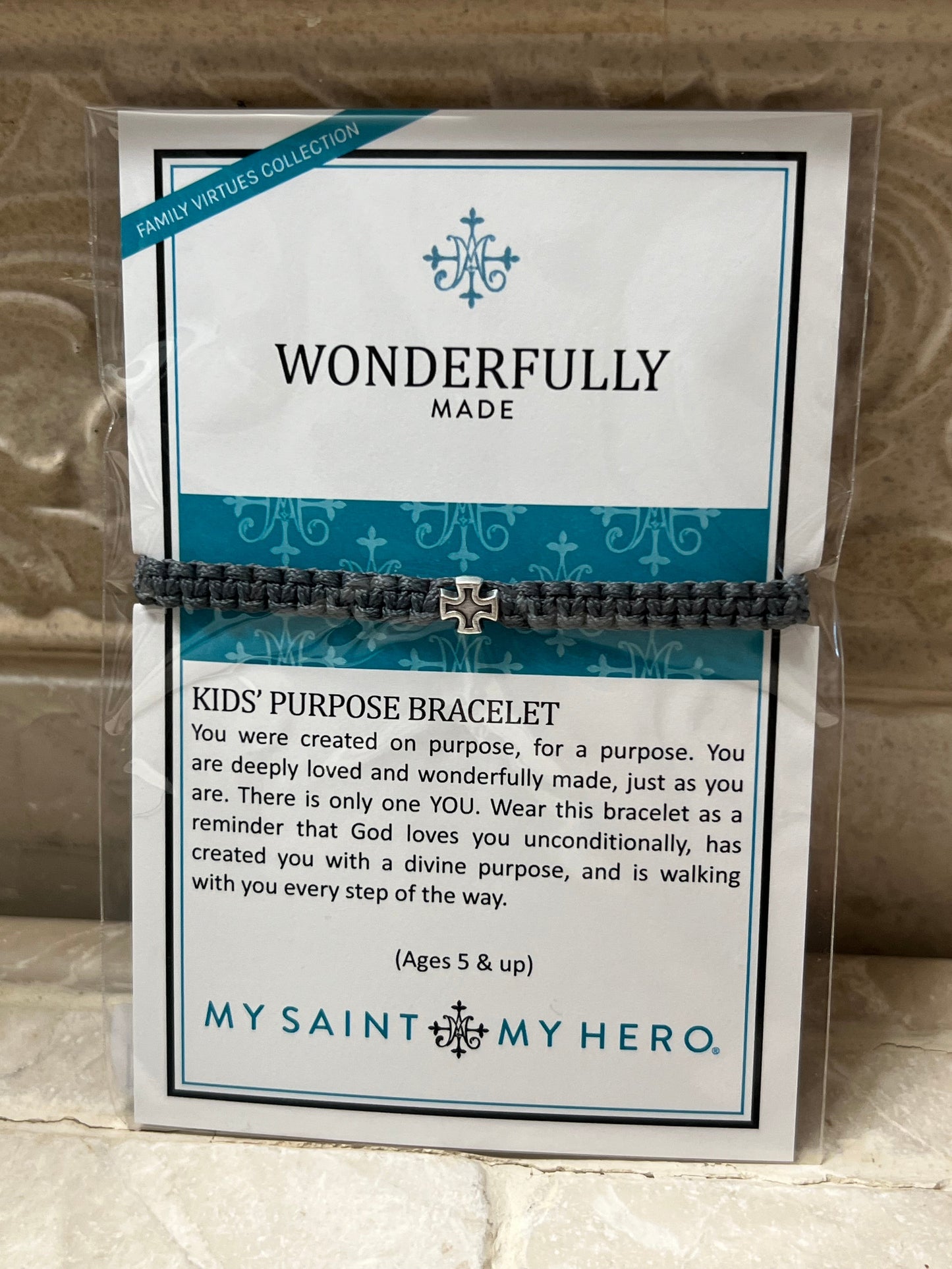 Wonderfully Made Blessed Kid’s Bracelet (Grey)