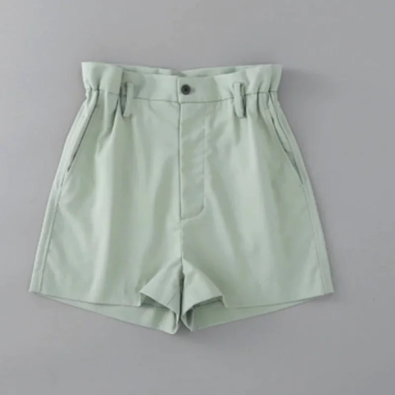 Women's High Waist Wide Leg Pants with Elastic Belt