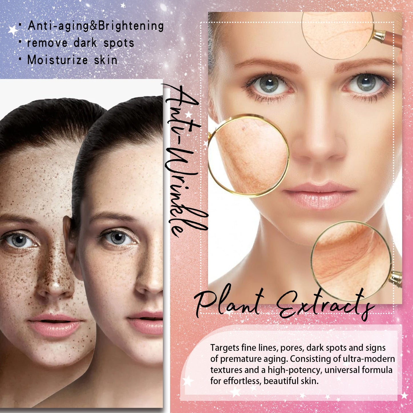 Freckle Removing Anti-aging Essence, Facial Firming Anti-wrinkle Lightening Melasma Stain Nourishing Skin Essence