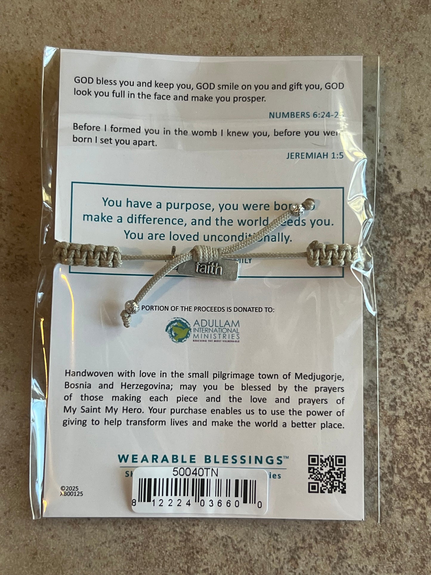 Wonderfully Made Blessed Kid’s Bracelet (Tan)