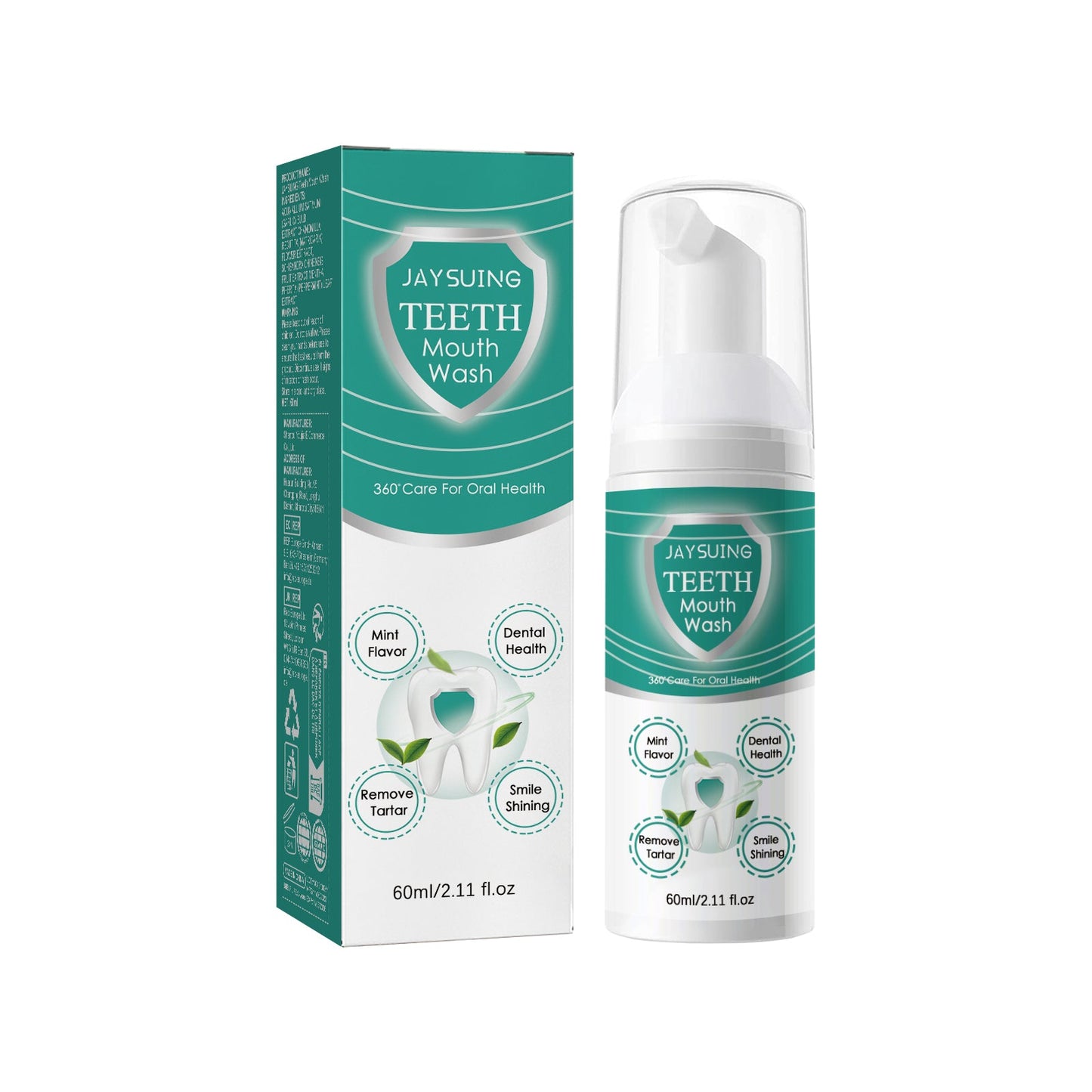 Foaming Teeth Mousse deeply cleans teeth stains, tooth yolk, gums and fresh breath