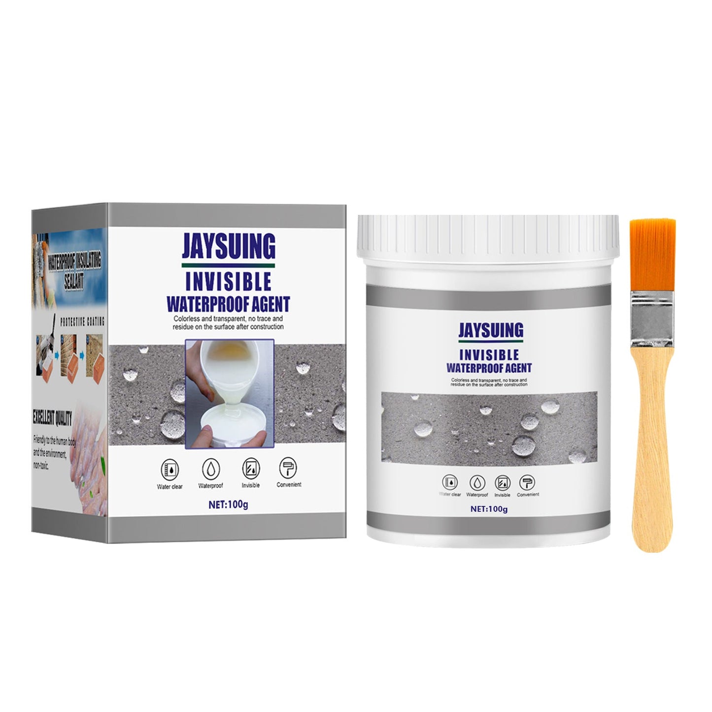 Jaysuing Bathroom Waterproofing Agent Anti-Leakage Water Plugging And Repairing The Outer Wall Of The Kitchen Without Smashing Bricks To Repair Leakage Sealing Paint