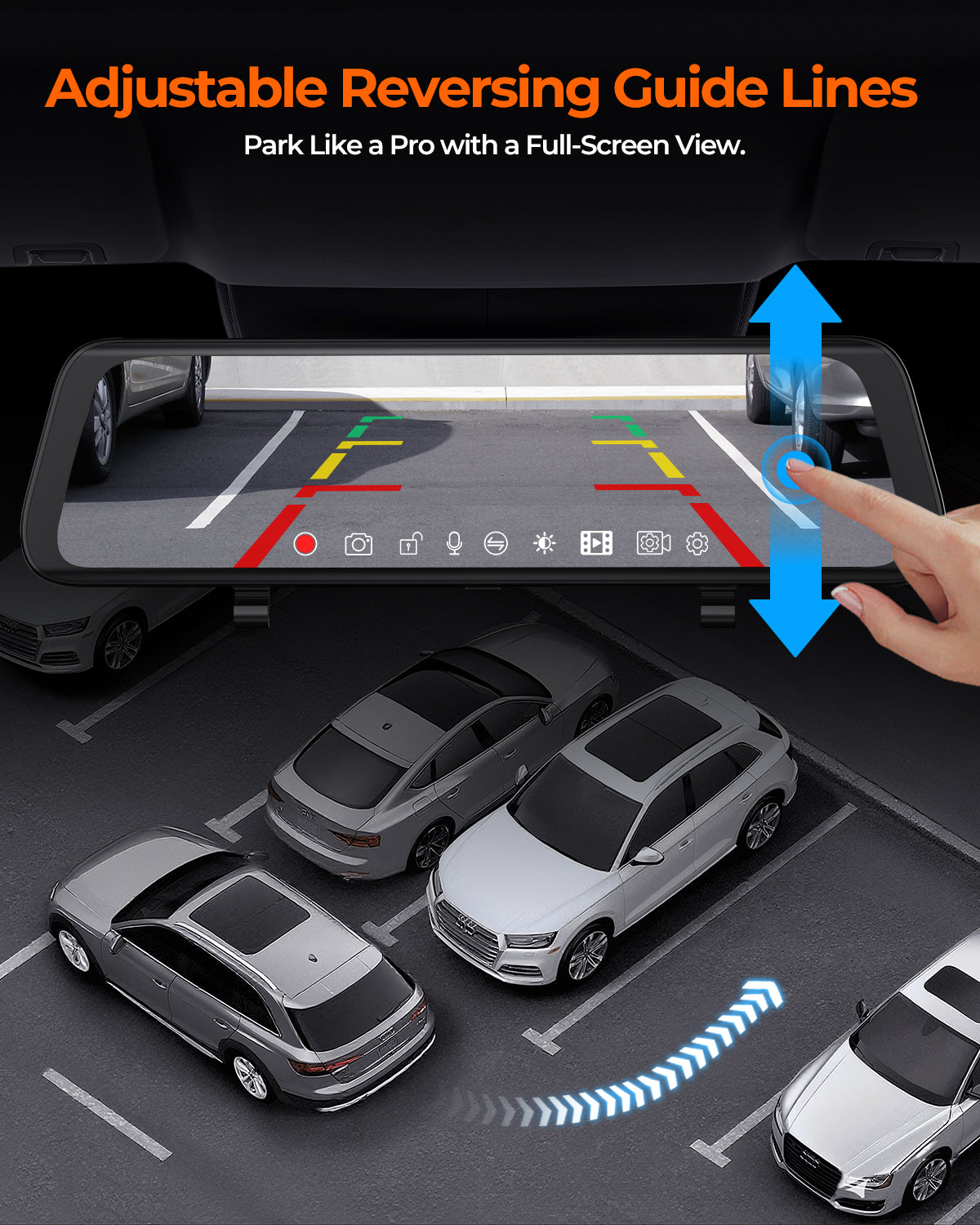 XR10 Pro 4K Front & 2.5K Rear Cameras, 10" IPS Touchscreen with Built-in Wi-Fi