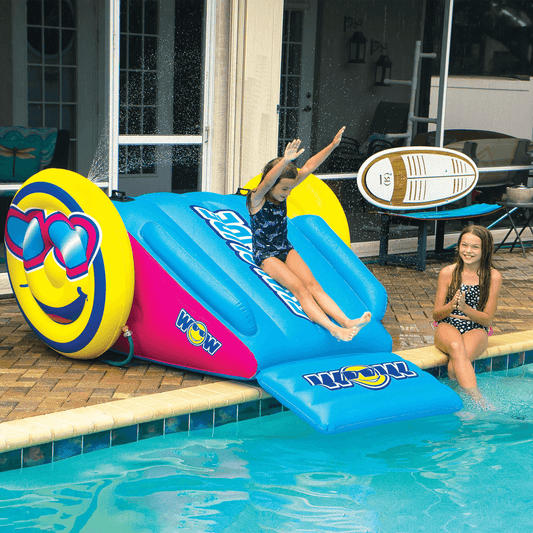 WOW Watersports Fun Inflatable Water Slide with Sprinklers for In-Ground Pools