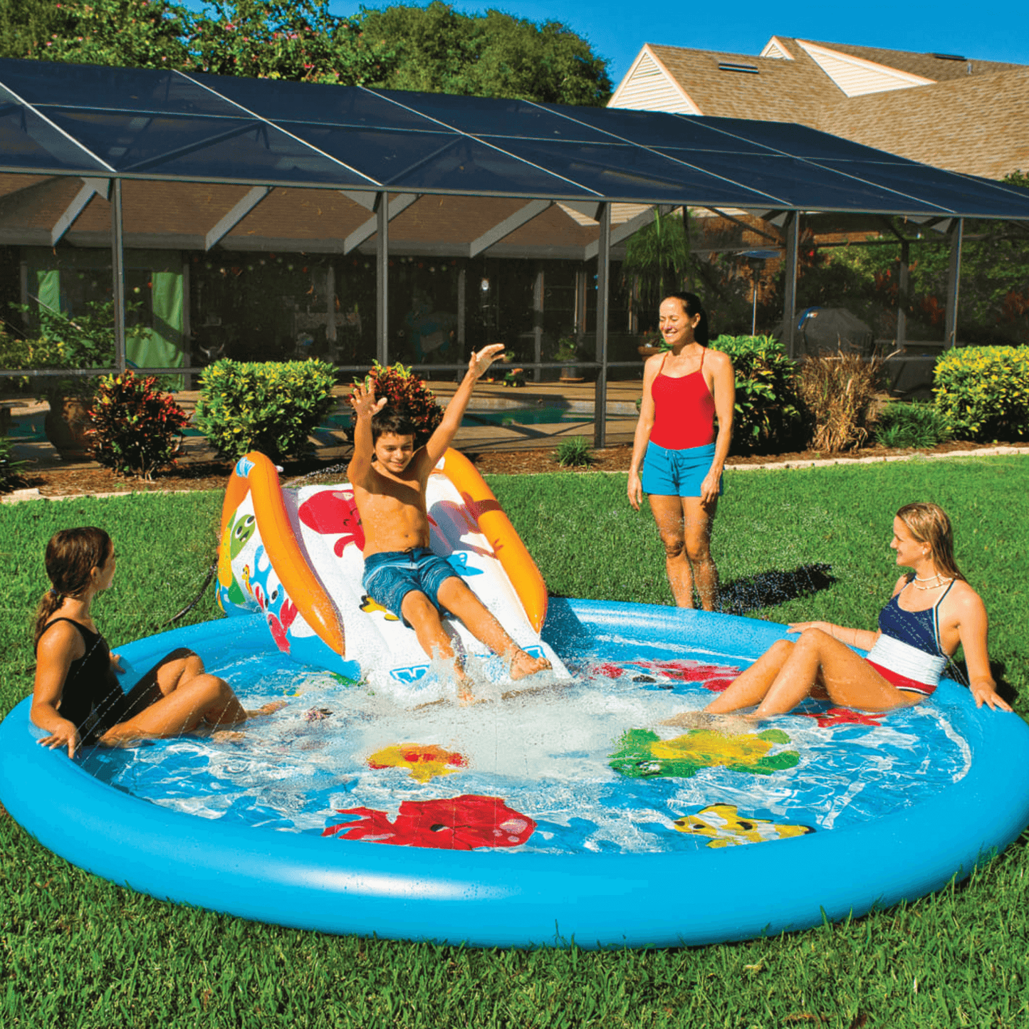 WOW Watersports Under the Sea 10 Ft Splash Pad with Adjustable Built-in Sprinkler System