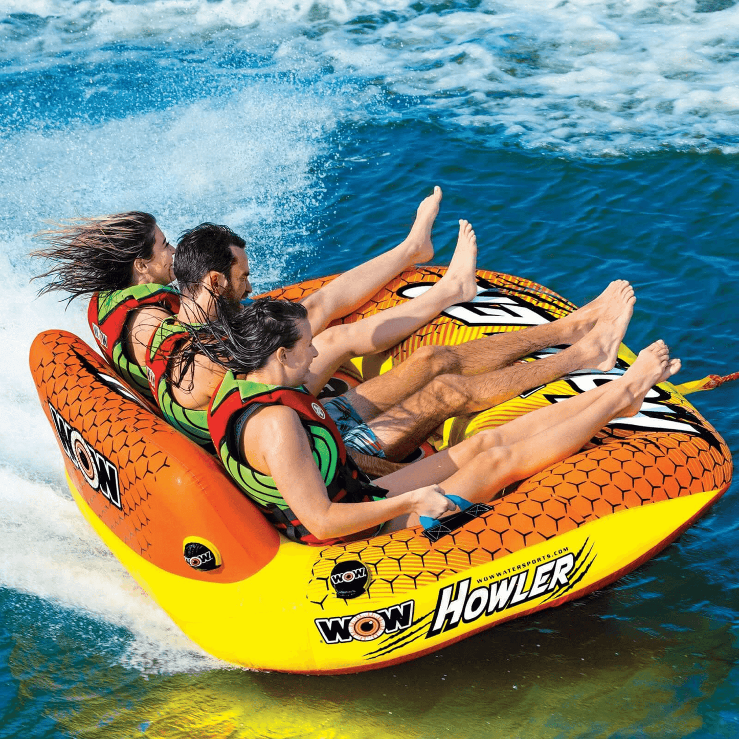 WOW Watersports Howler 1, 2 or 3 Person Inflatable Cockpit Towable Tube