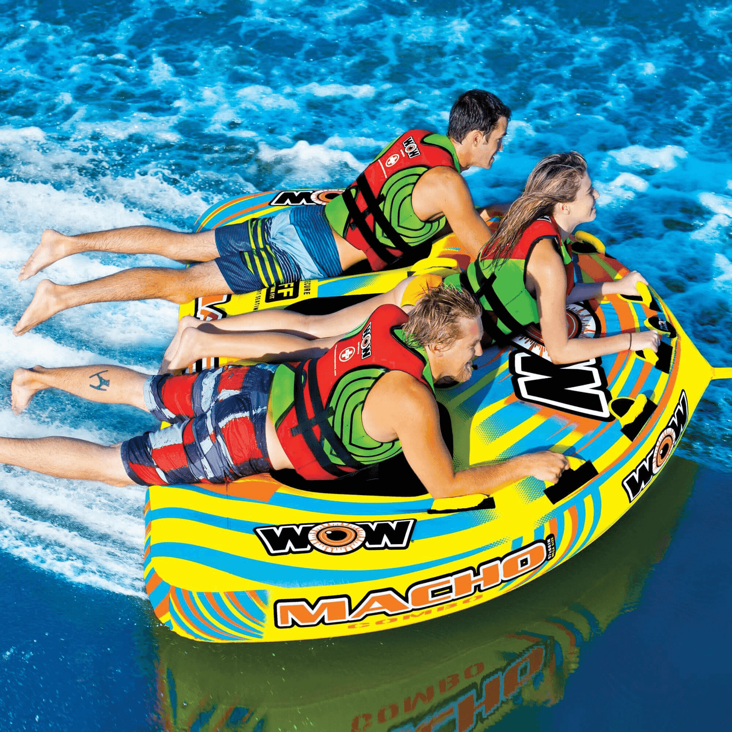 WOW Watersports Macho Multiple Riding Positions Tube for Up to 3 People