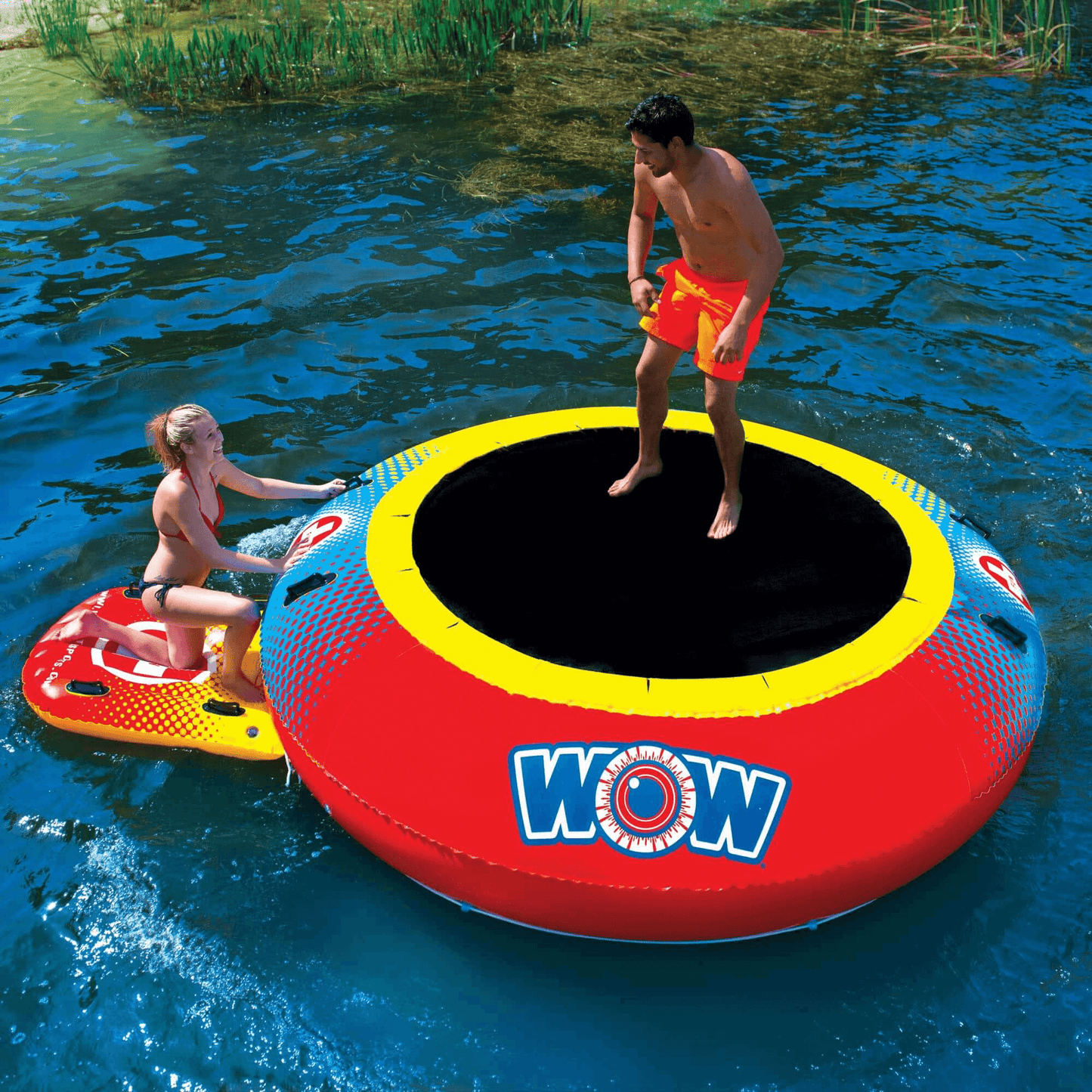 WOW Watersports Bouncer Inflatable Floating Trampoline and Boarding Platform