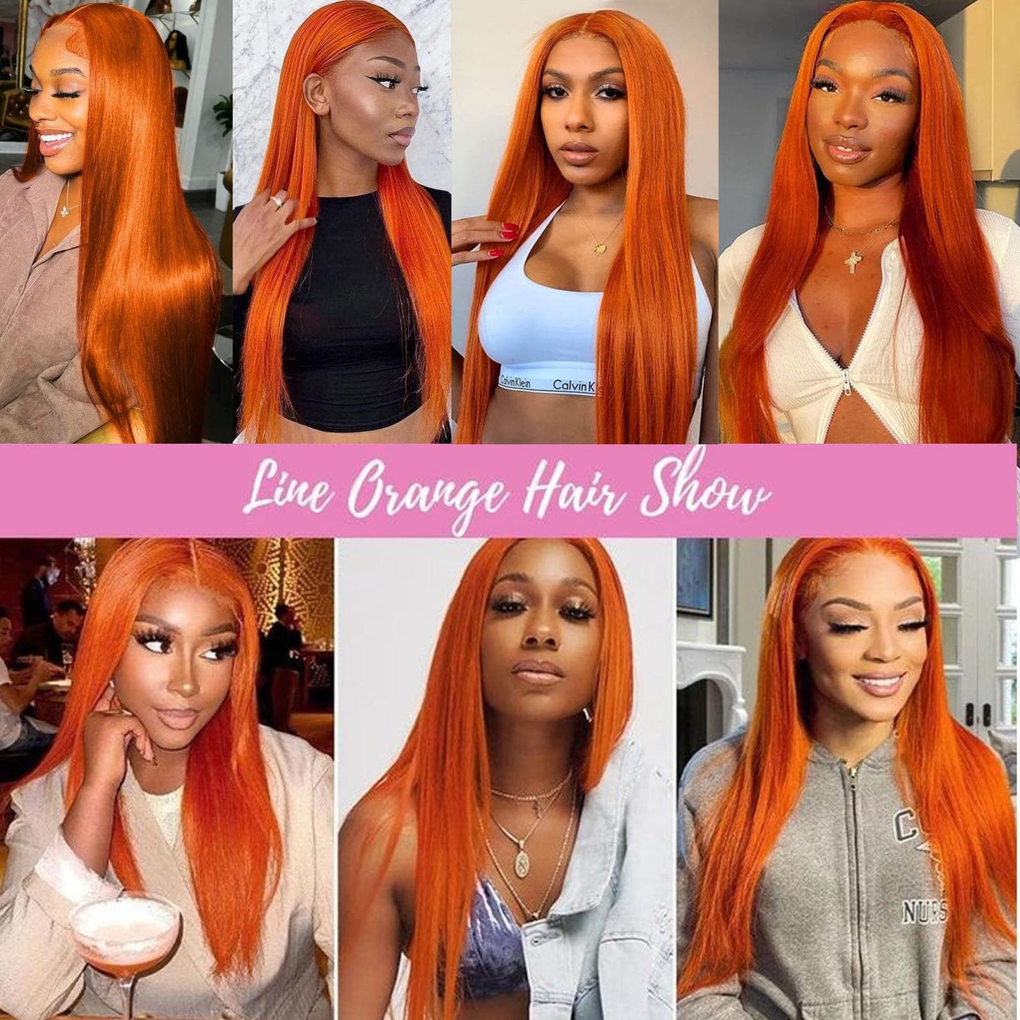 Fiumer Ginger Wig Human Hair 13x4 Straight Ginger Orange Lace Front Wigs Human Hair HD Transparent Lace Frontal 350 Colored Human Hair Wig Pre Plucked With Baby Hair 180% Density 28inch