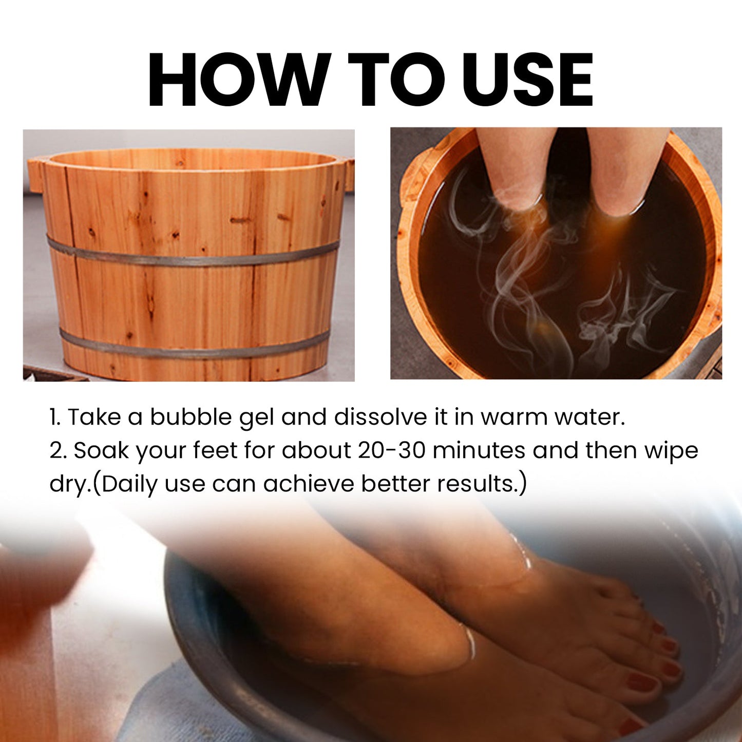 Foot Inflammation Bath Soothing Gel Beads, Clean Odor Gray Nail Swelling Repair Bright Nail Care Foot Bath Beads